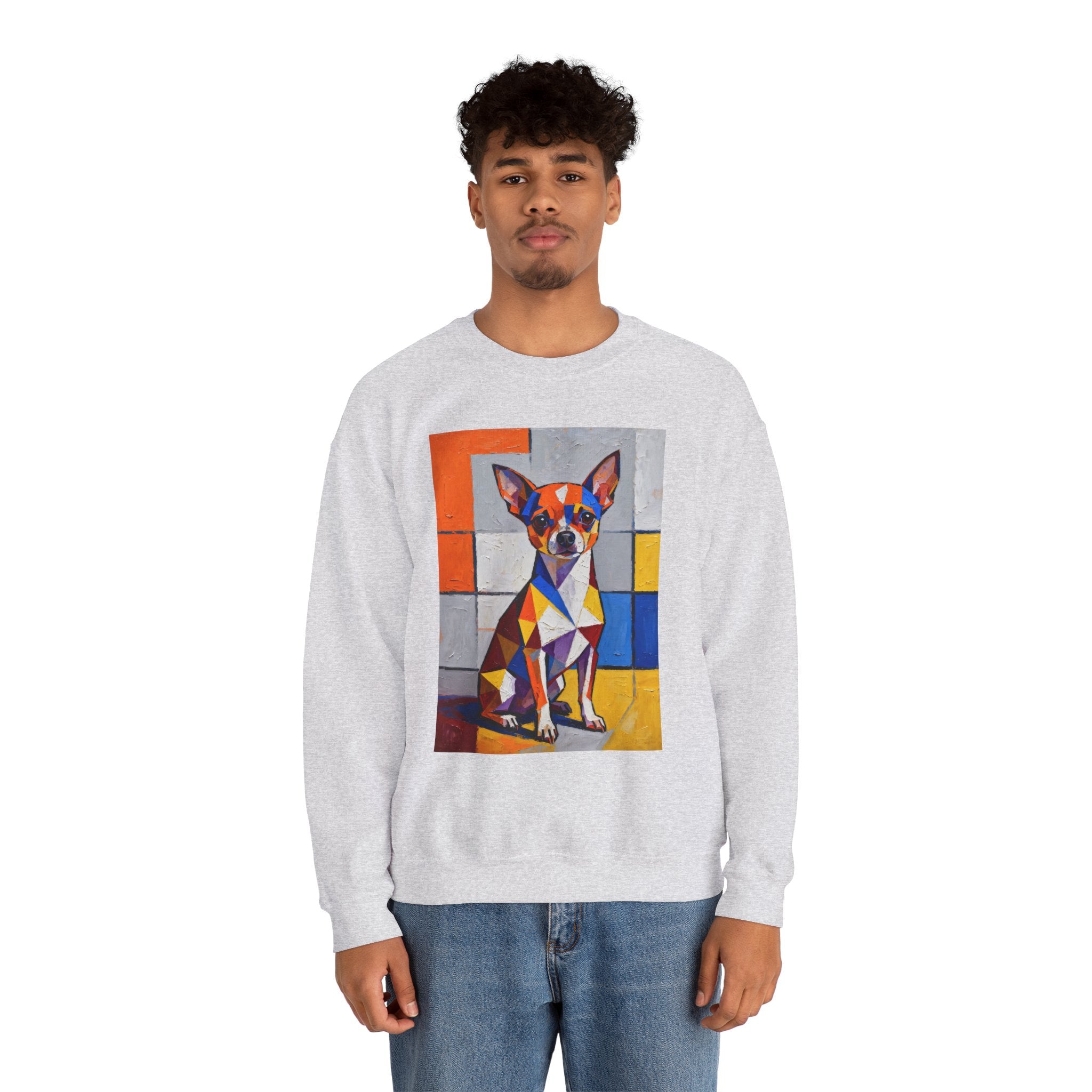 Chihuahua Sweatshirt | Living Work of Art Collection | Cubist Style