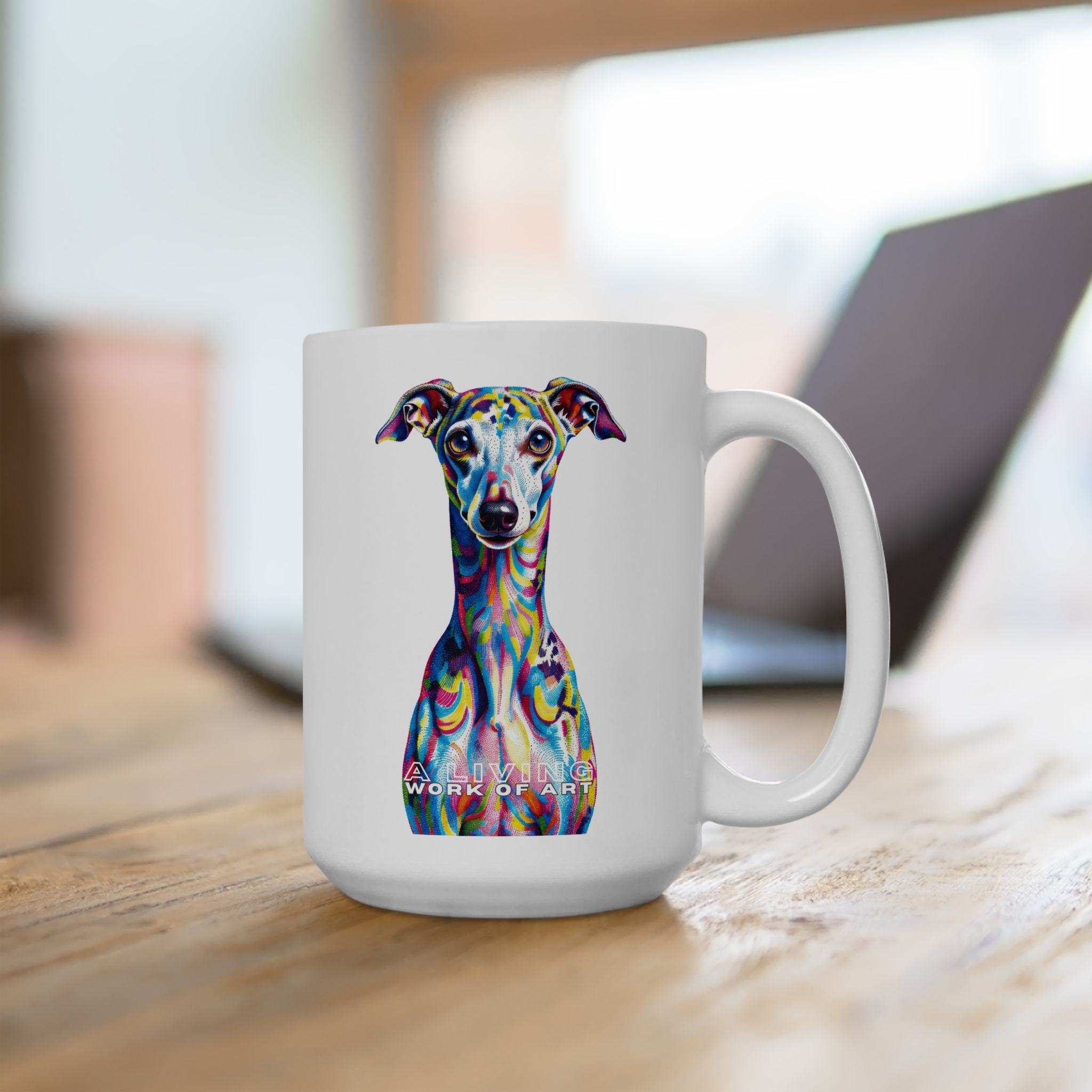 Italian Greyhound Coffee Mug | Living Work of Art Collection | Pointillism Style