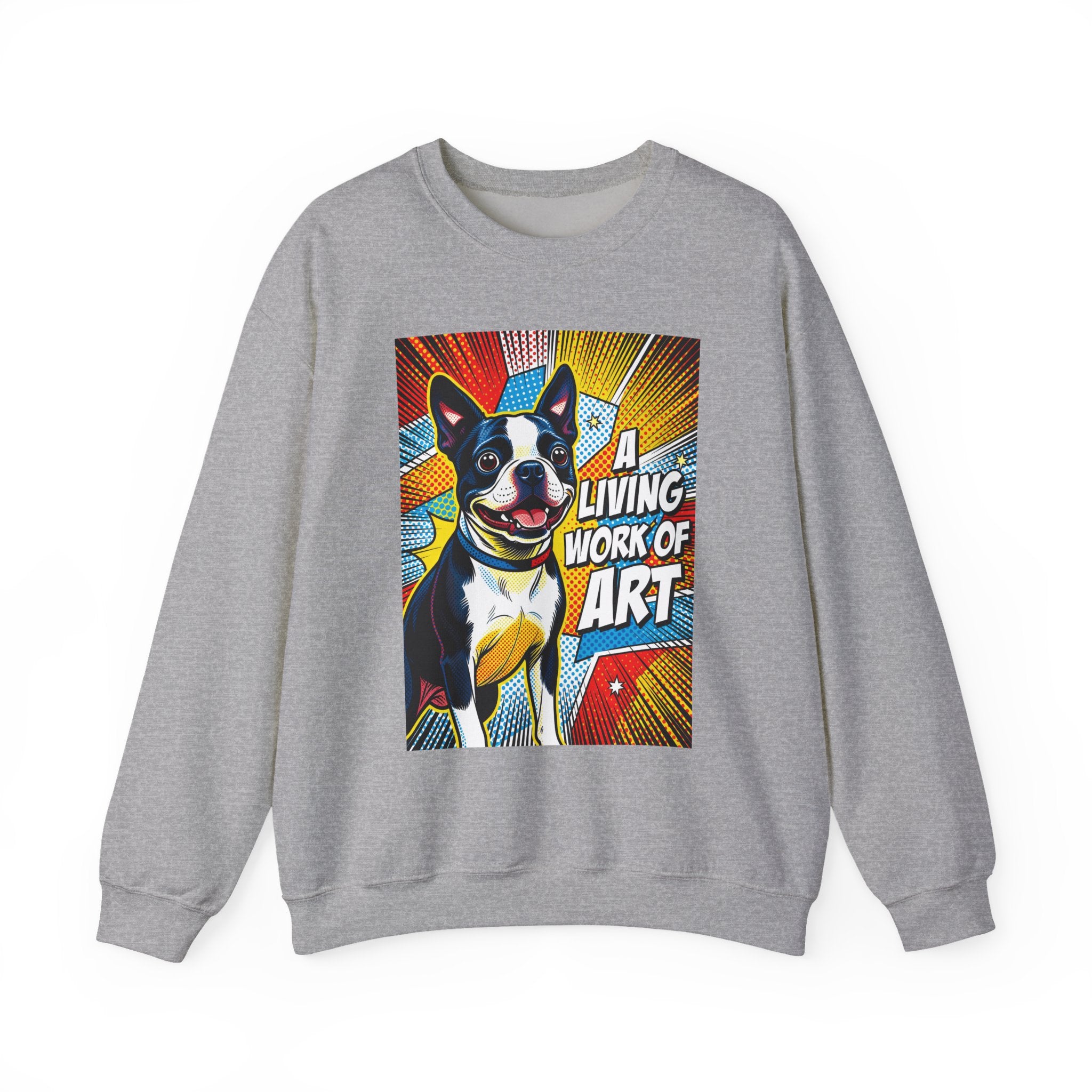 Boston Terrier Sweatshirt | Living Work of Art Collection | Pop Art