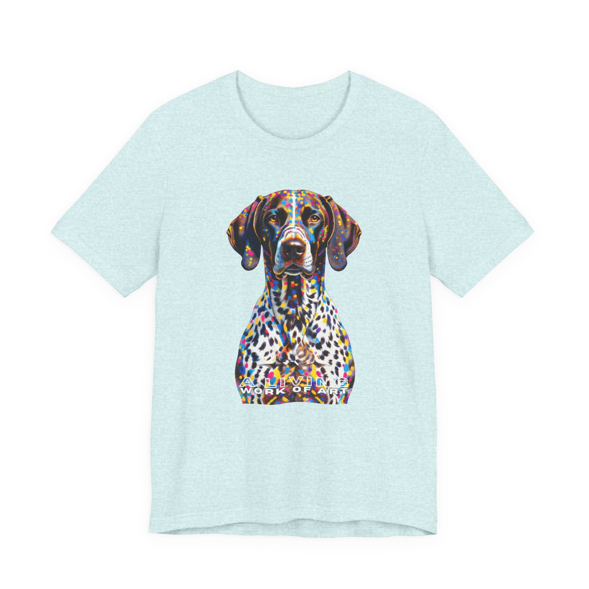 German Shorthaired Pointer T Shirt | Living Work of Art Collection | Pointillism Style