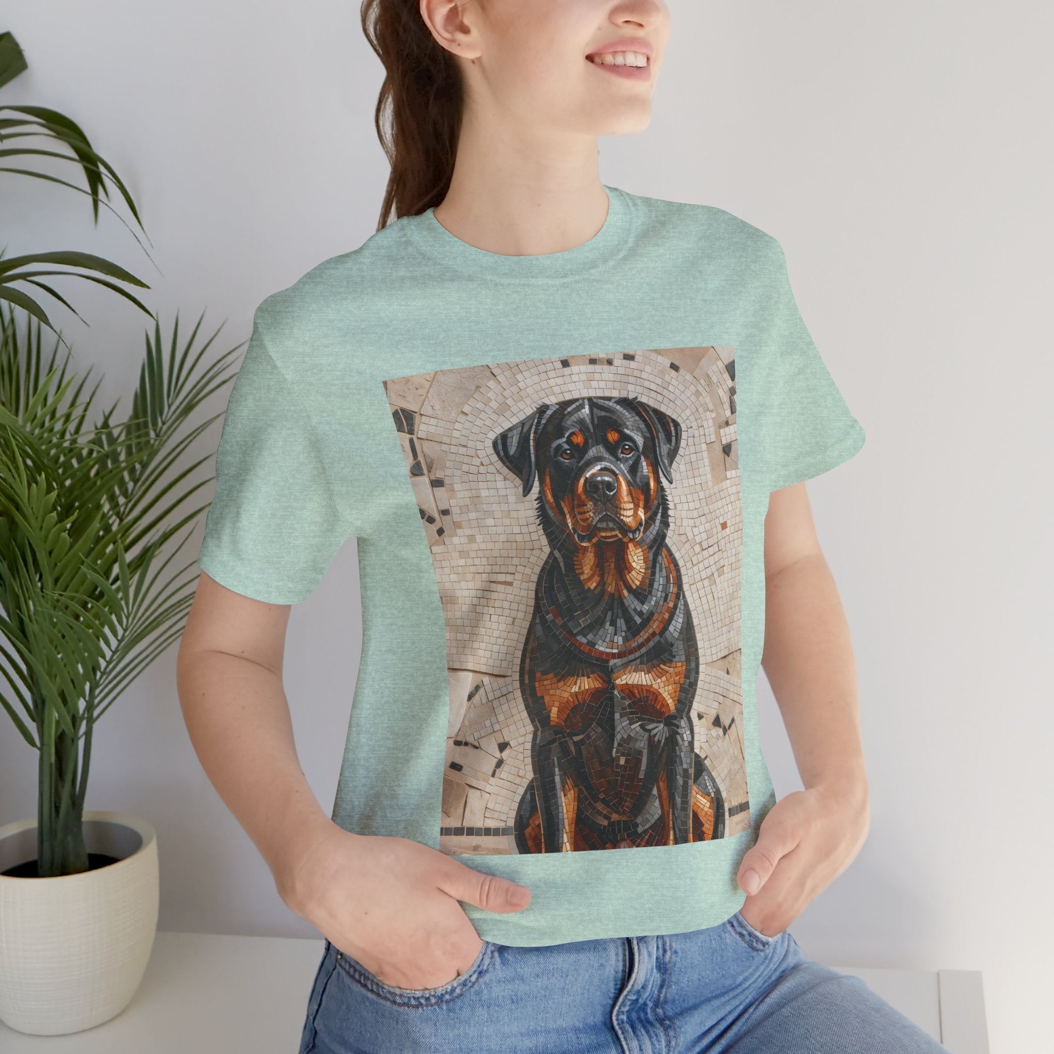 Rottweiler T Shirt | Living Work of Art Collection | Mosaic Style
