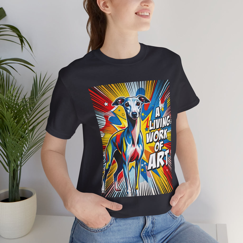 Whippet T Shirt | Living Work of Art Collection | Pop Art