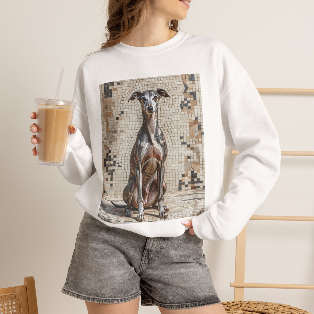 Italian Greyhound Sweatshirt | Living Work of Art Collection | Mosaic Style