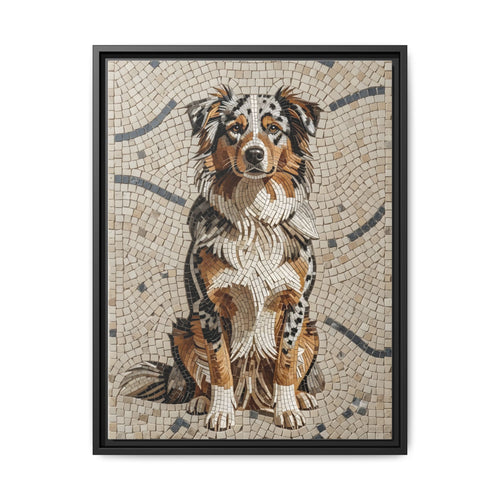 Australian Shepherd Canvas Wall Art | Living Work of Art Collection | Mosaic Style Print