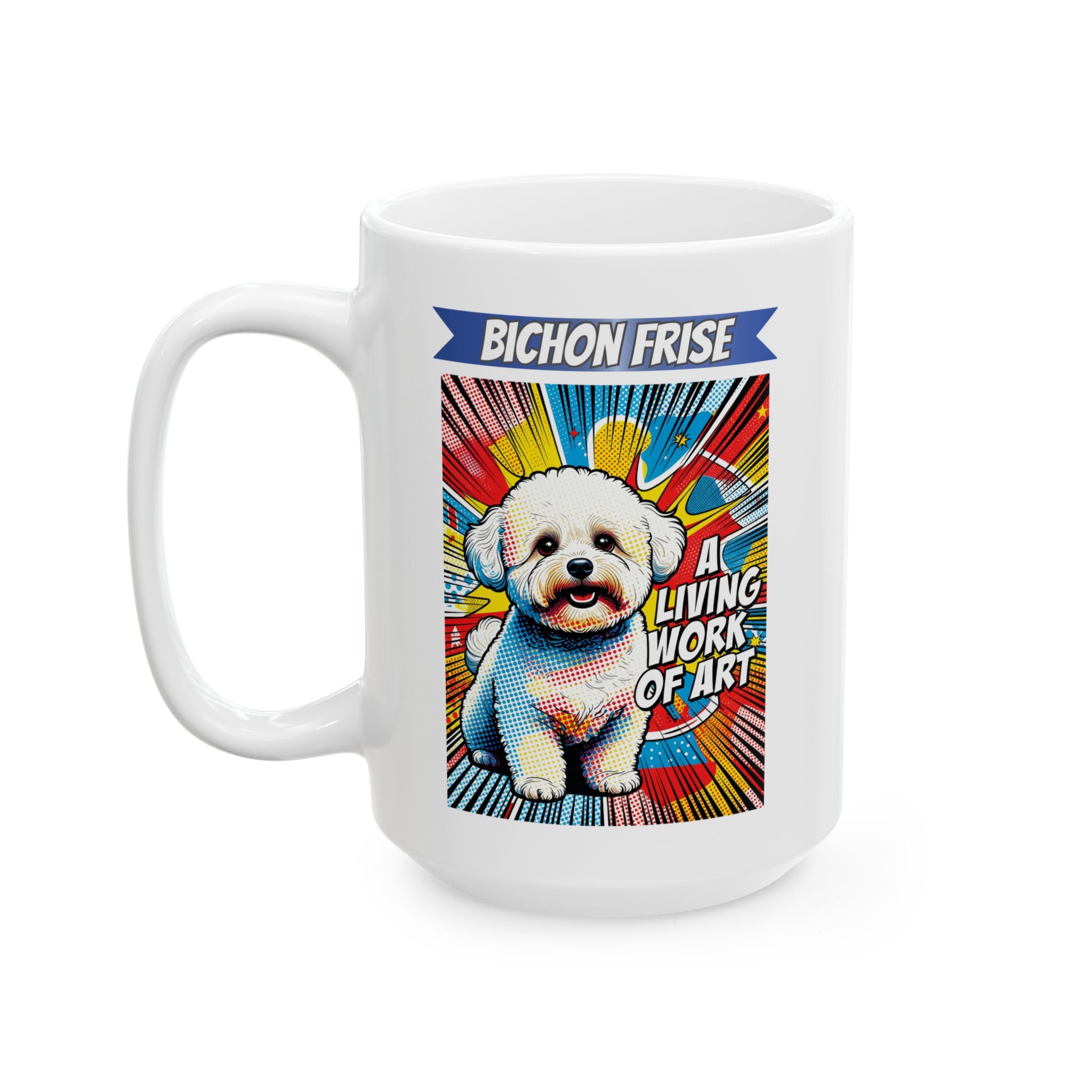 Bichon Frise Coffee Mug | Living Work of Art Collection | Pop Art