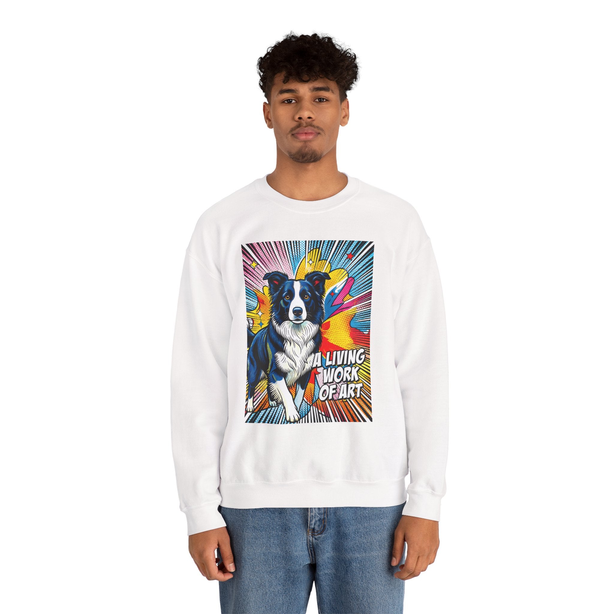 Border Collie Sweatshirt | Living Work of Art Collection | Pop Art