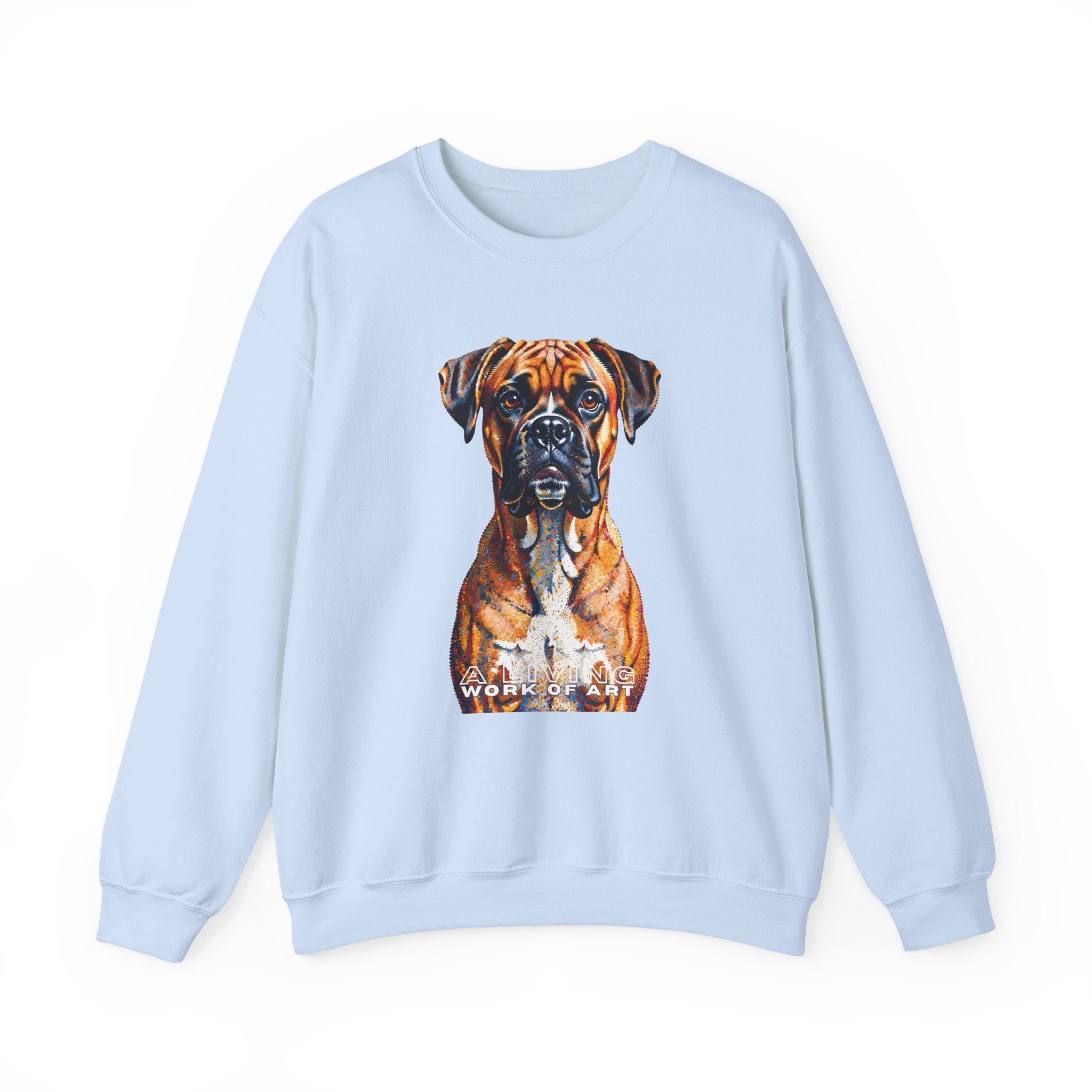Boxer Sweatshirt | Living Work of Art Collection | Pointillism Style