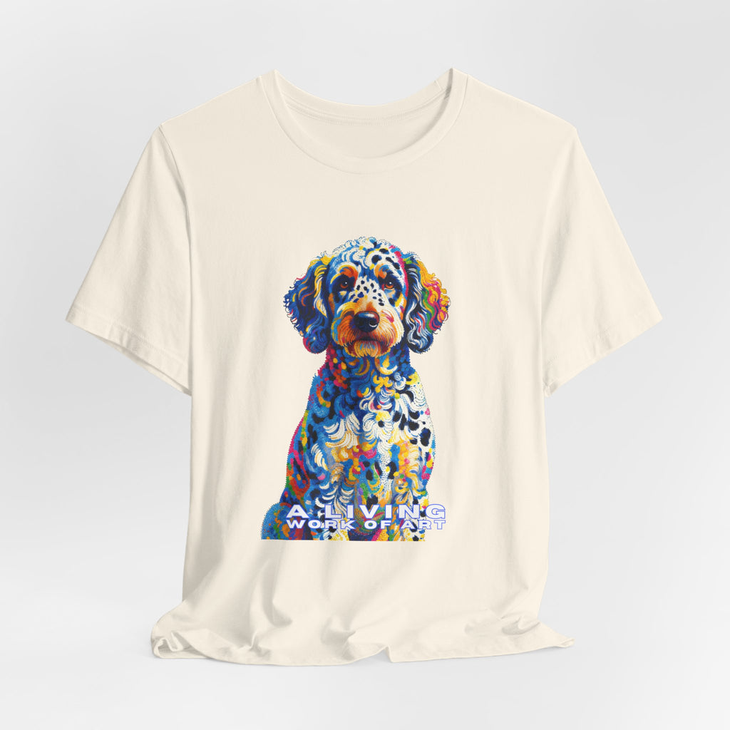 Labradoodle T Shirt | Living Work of Art Collection | Pointillism Style