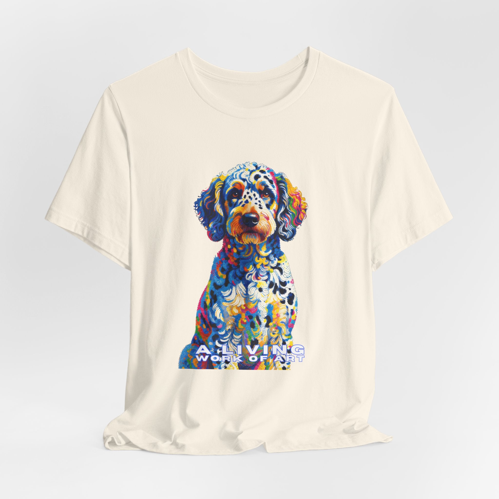 Labradoodle T Shirt | Living Work of Art Collection | Pointillism Style