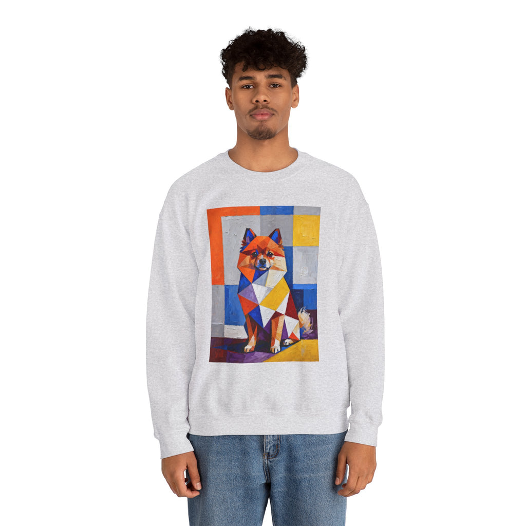Pomeranian Sweatshirt | Living Work of Art Collection | Cubist Style