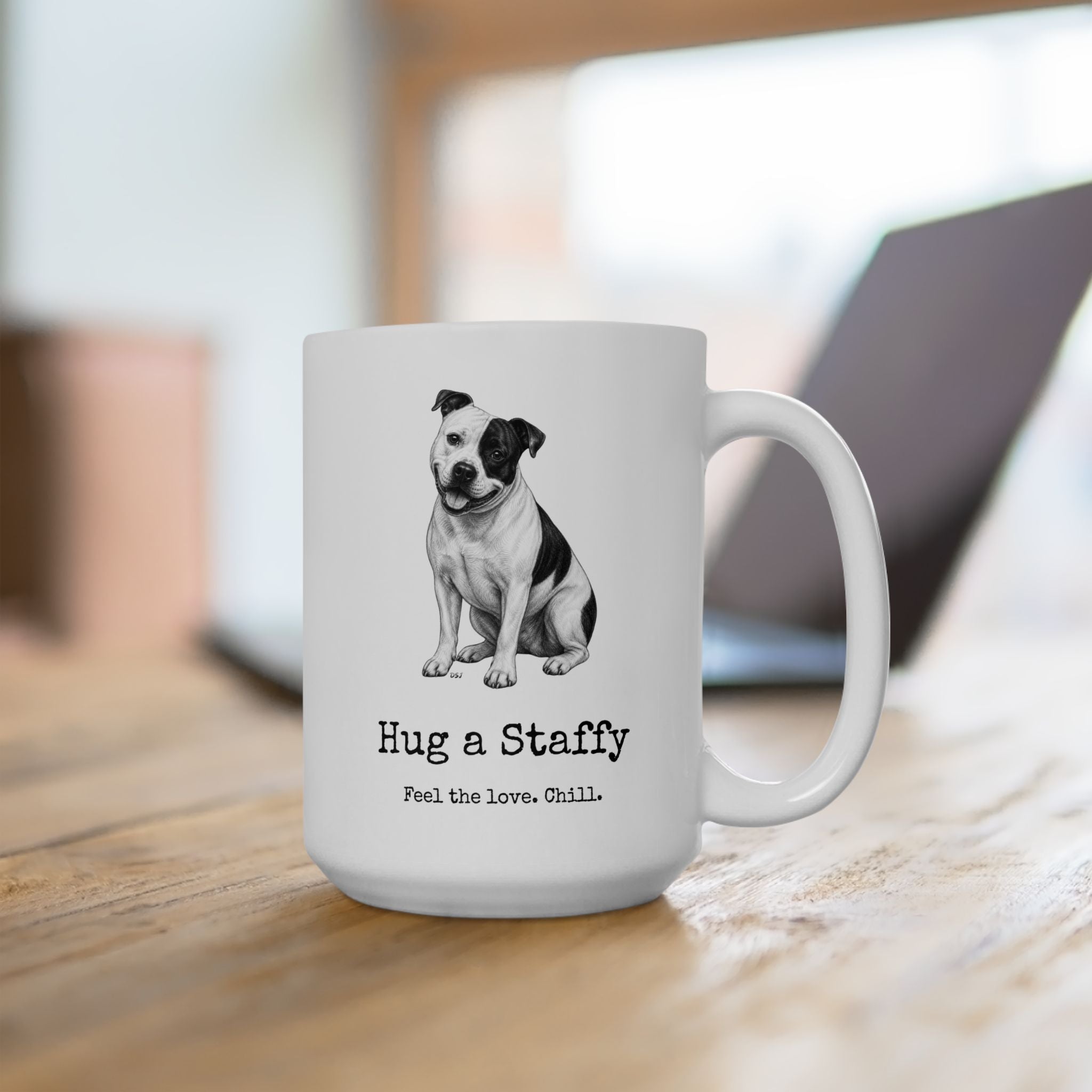 Staffordshire Bull Terrier Coffee Mug | Hug a Staffy