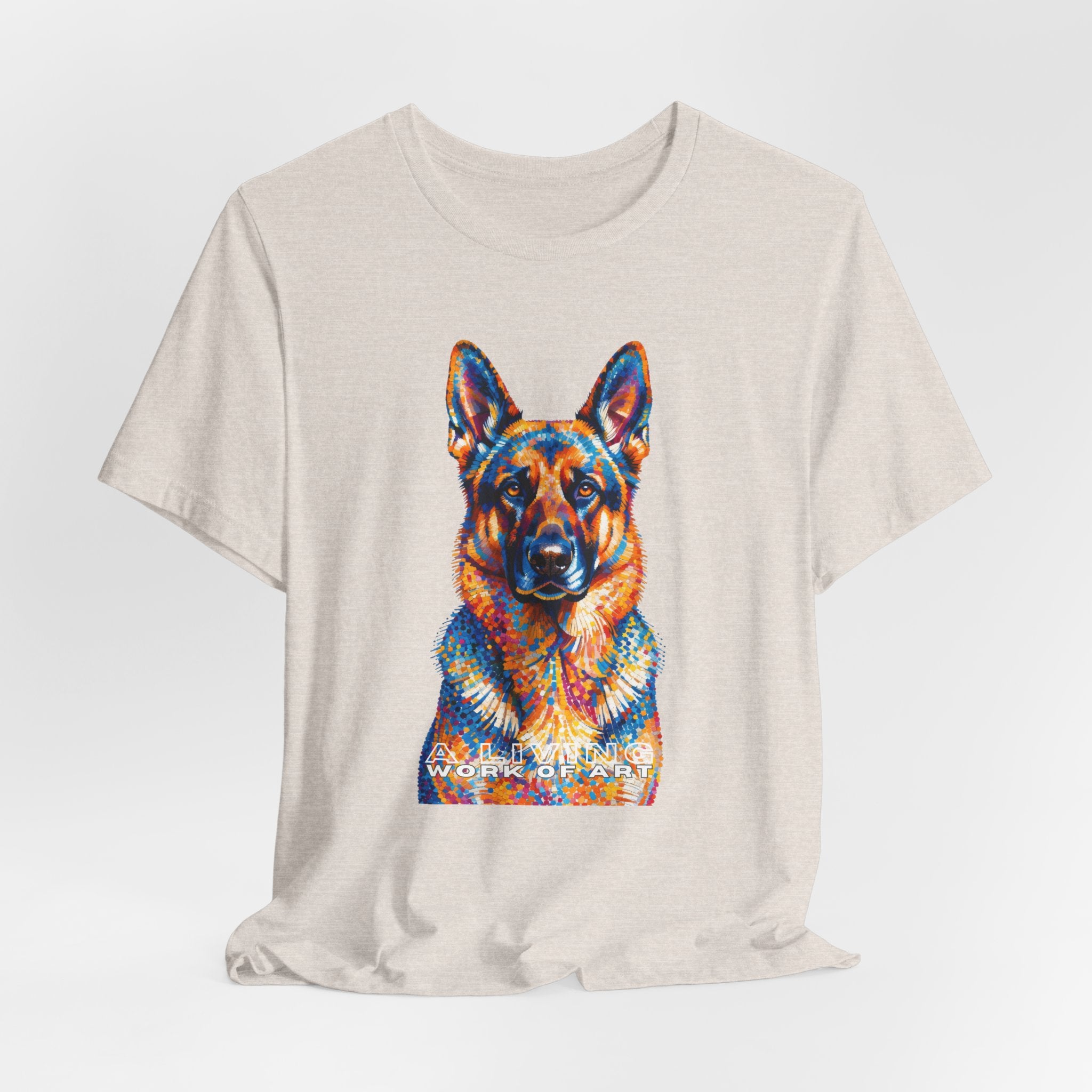 German Shepherd T Shirt | Living Work of Art Collection | Pointillism Style