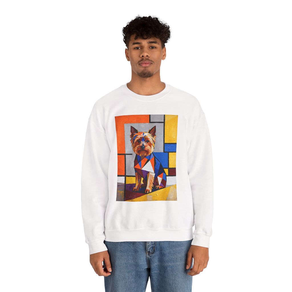 Yorkshire Terrier Sweatshirt | Living Work of Art Collection | Cubist Style