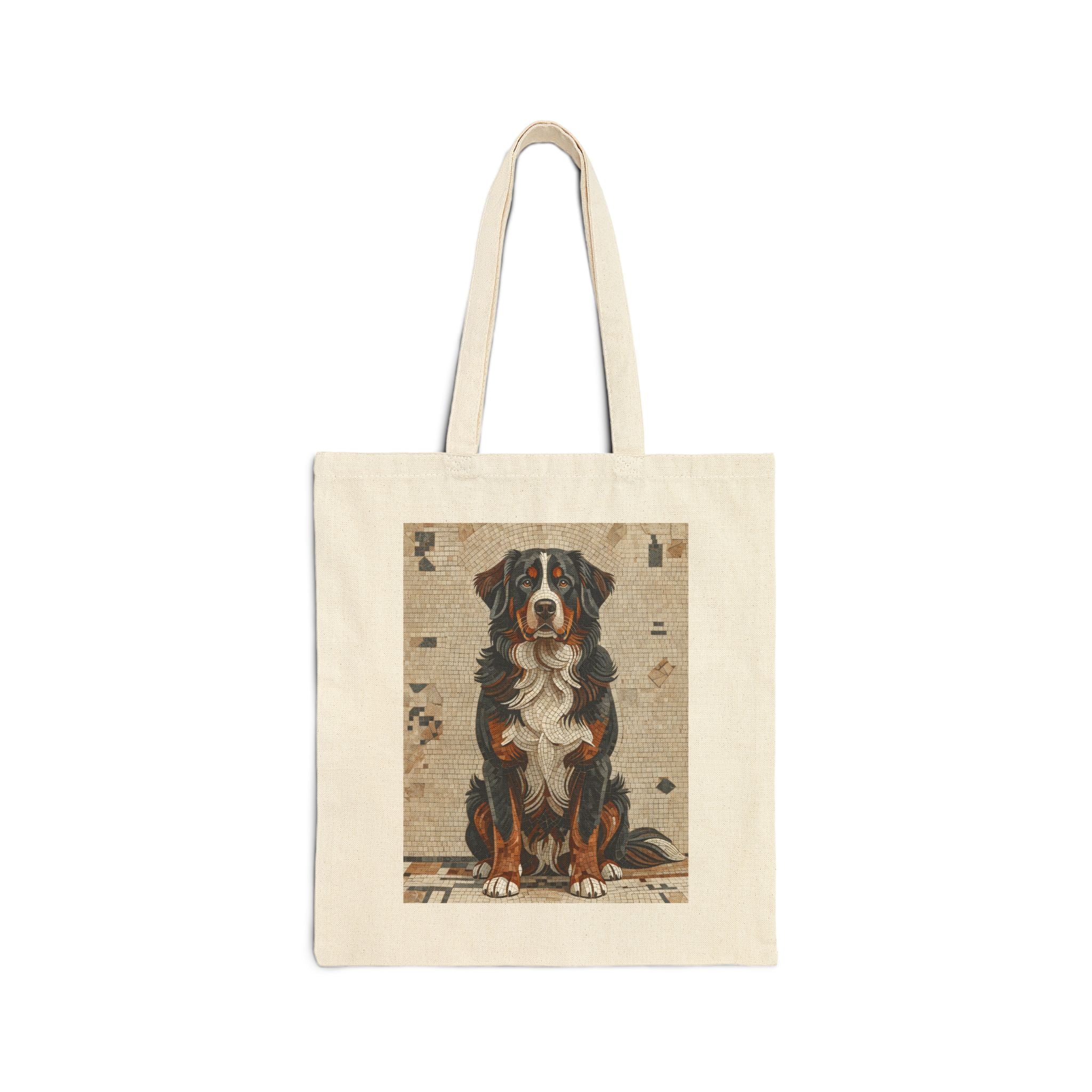 Bernese Mountain Dog Tote Bag | Living Work of Art Collection | Mosaic Style