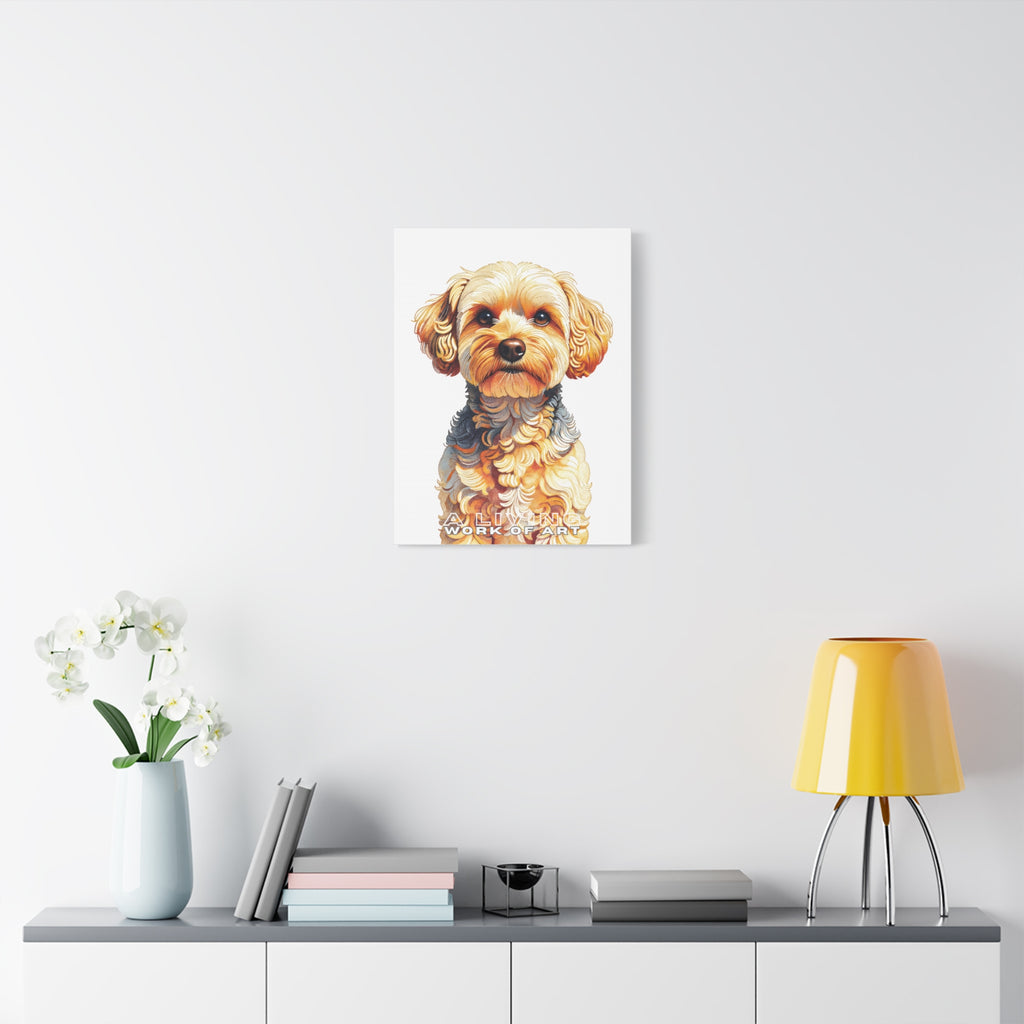 Yorkipoo Canvas Wall Art | Living Work of Art Collection | Pointillism Style Print