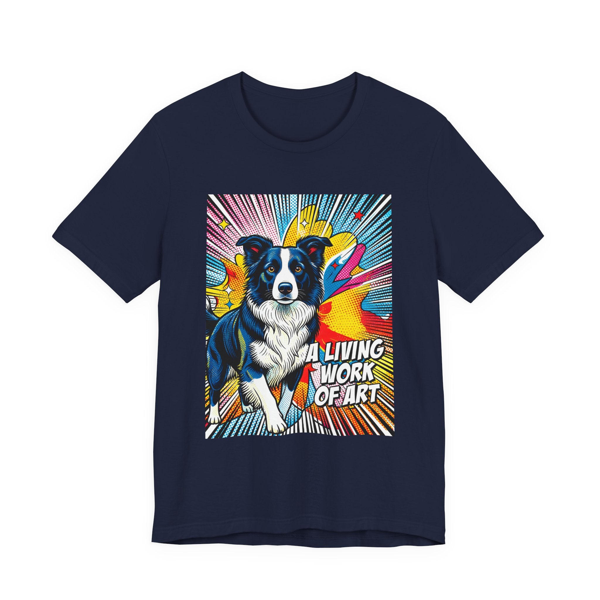 Border Collie T Shirt | Living Work of Art Collection | Pop Art