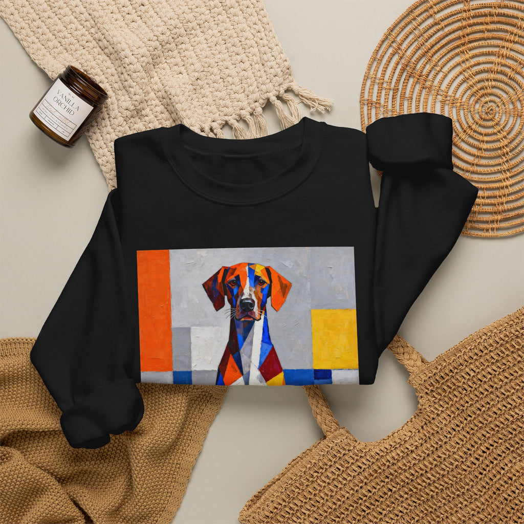 German Shorthaired Pointer Sweatshirt | Living Work of Art Collection | Cubist Style