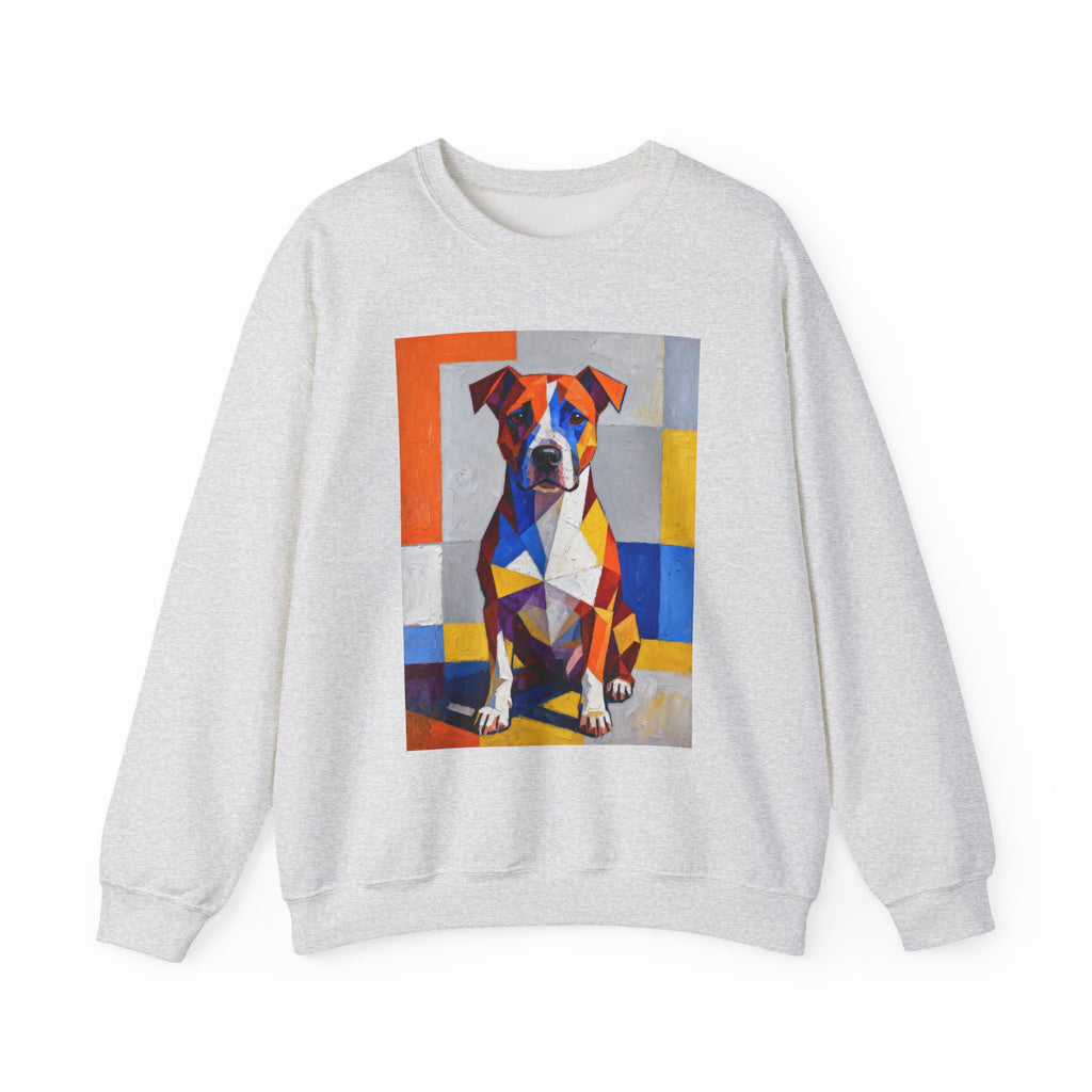 Staffordshire Bull Terrier Sweatshirt | Living Work of Art Collection | Cubist Style
