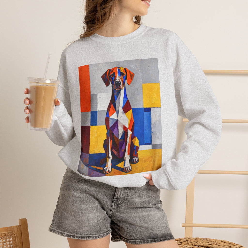 German Shorthaired Pointer Sweatshirt | Living Work of Art Collection | Cubist Style