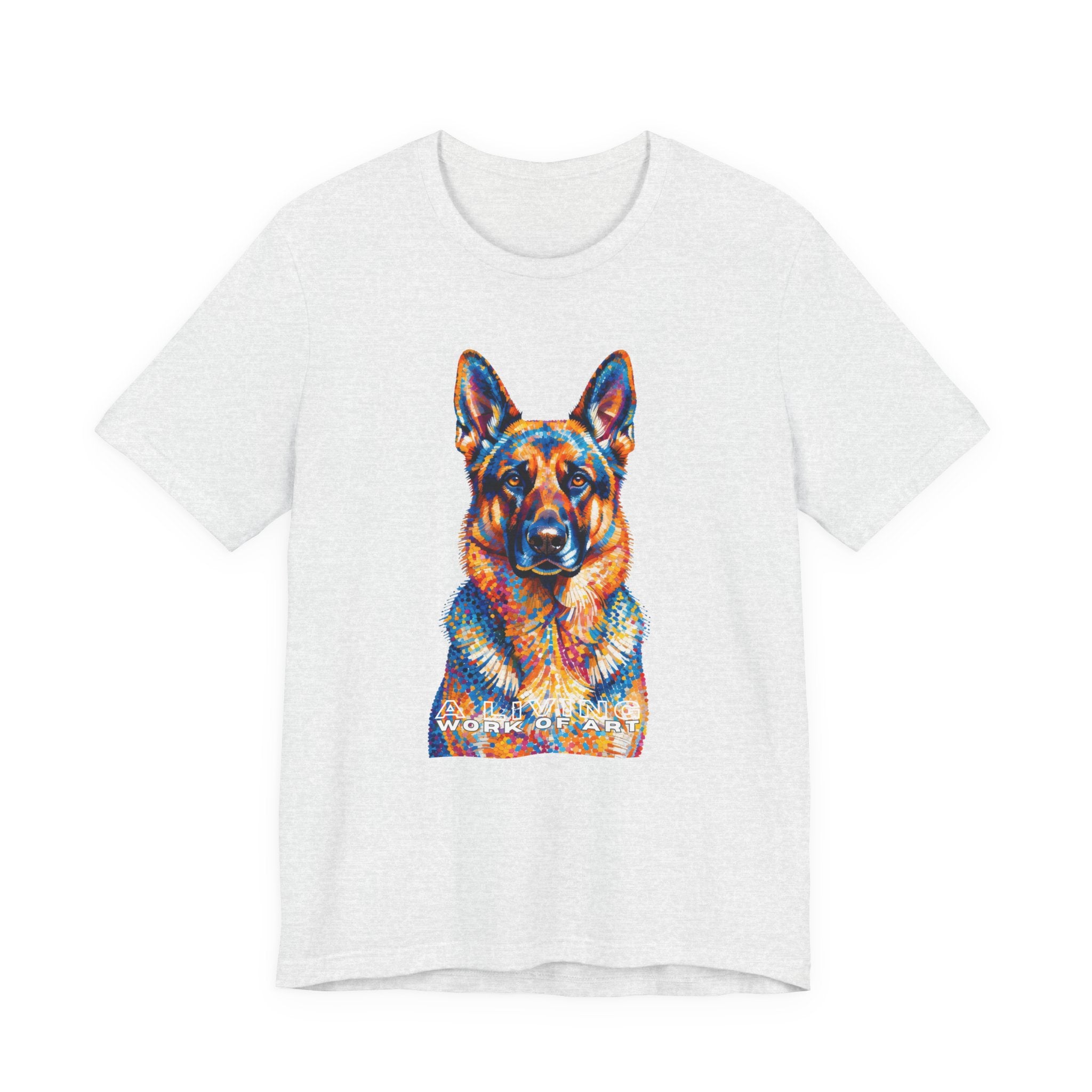 German Shepherd T Shirt | Living Work of Art Collection | Pointillism Style