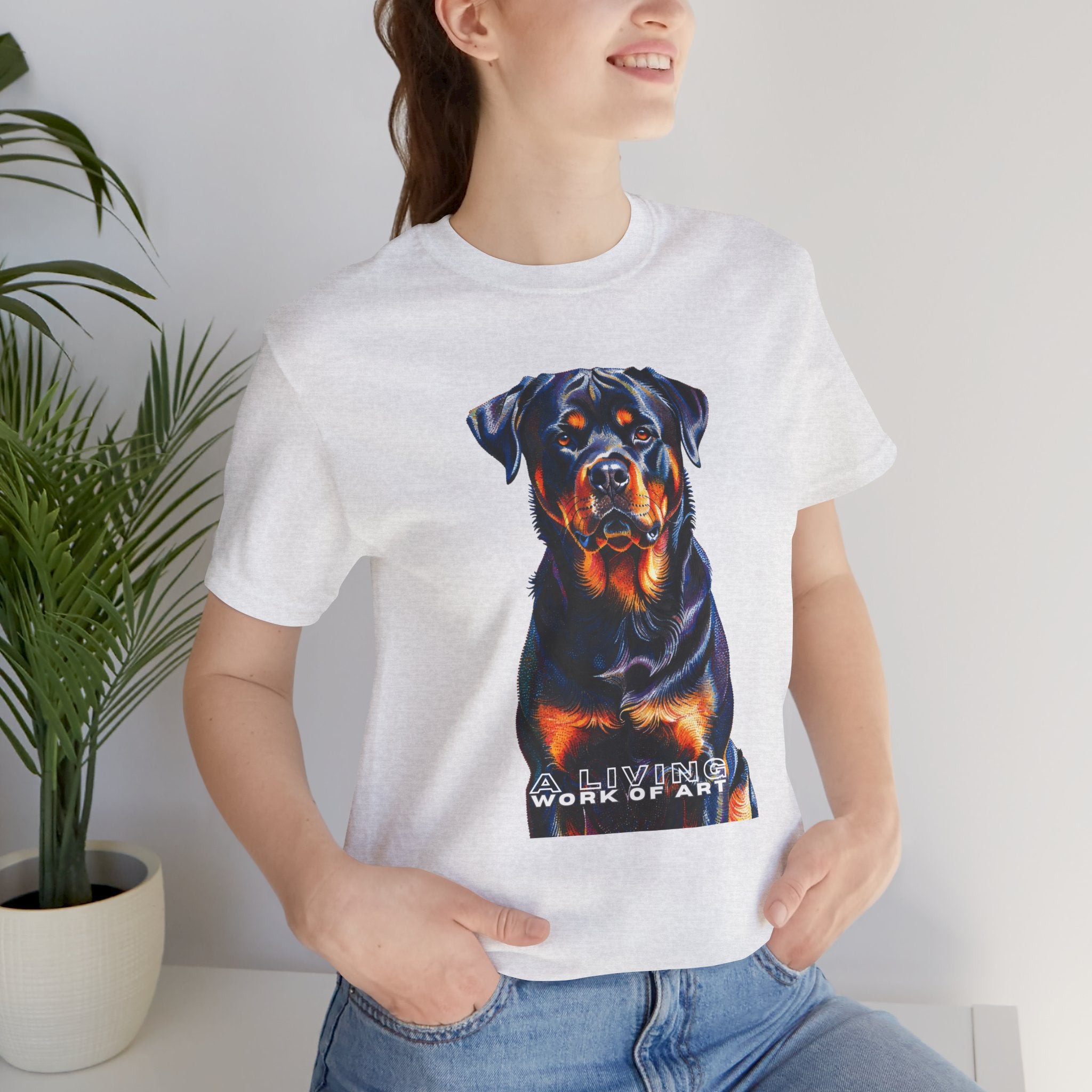 Rottweiler T Shirt | Living Work of Art Collection | Pointillism Style