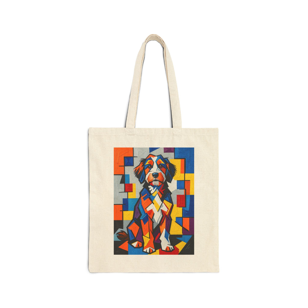 Bernedoodle Tote Bag | Living Work of Art Collection | Cubist Style