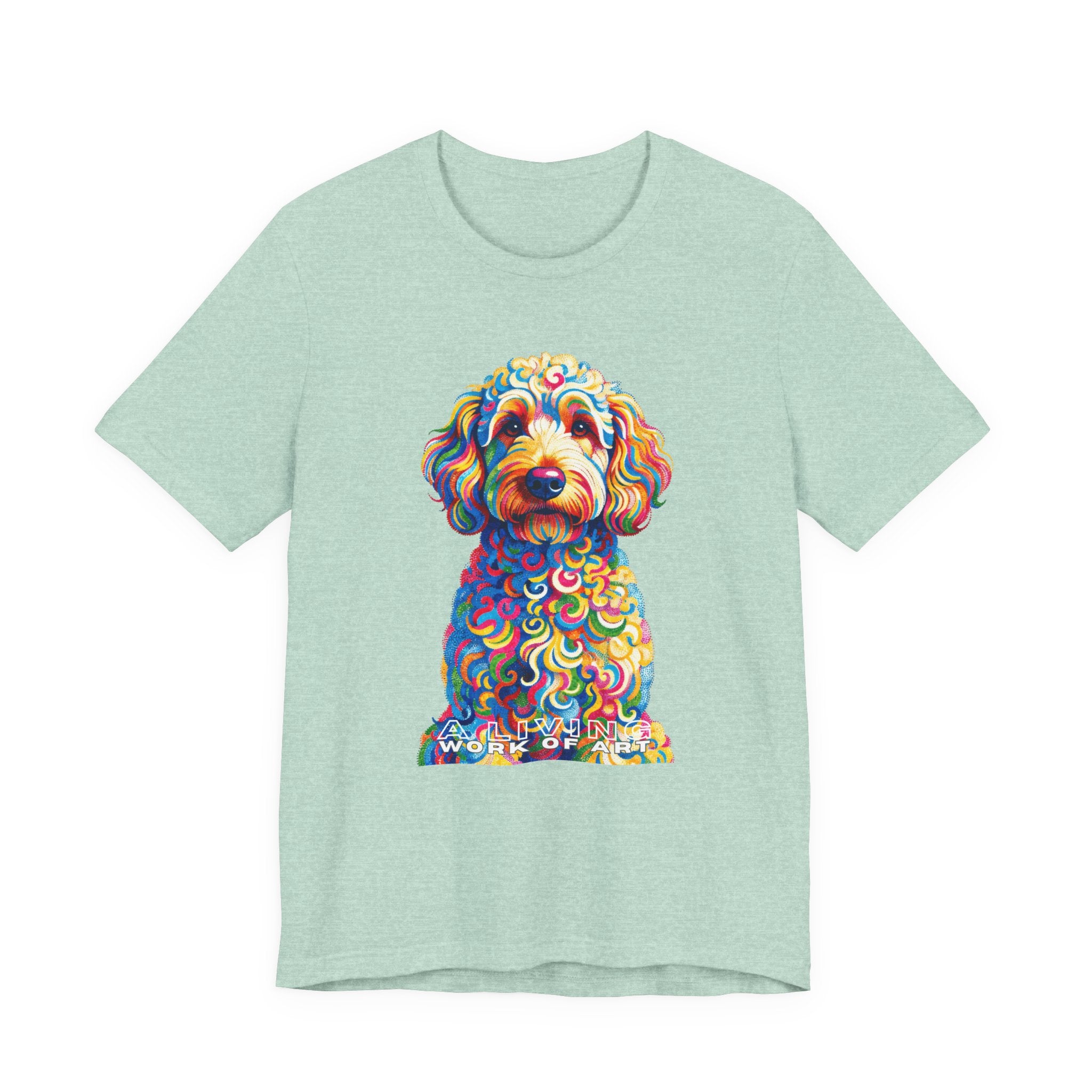 Goldendoodle T Shirt | Living Work of Art Collection | Pointillism Style