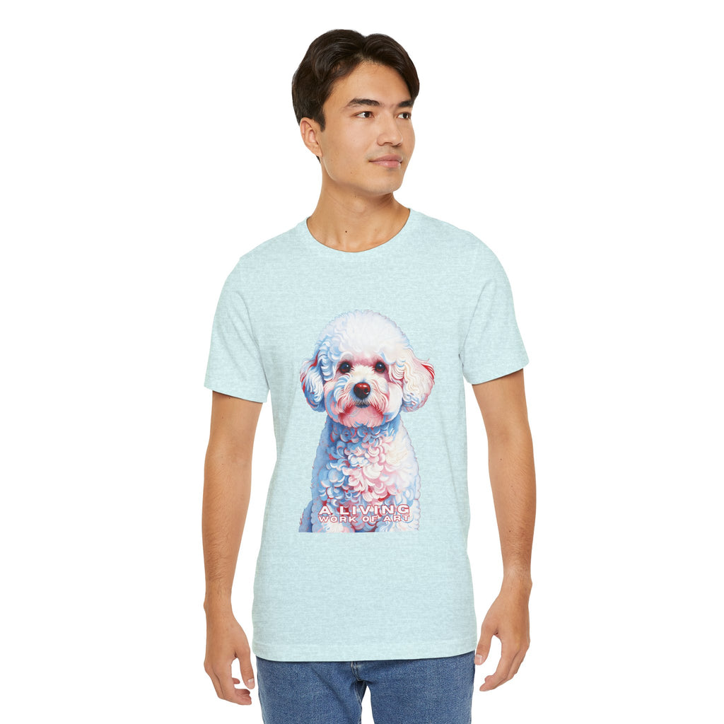 Bichon Frise T Shirt | Living Work of Art Collection | Pointillism Style