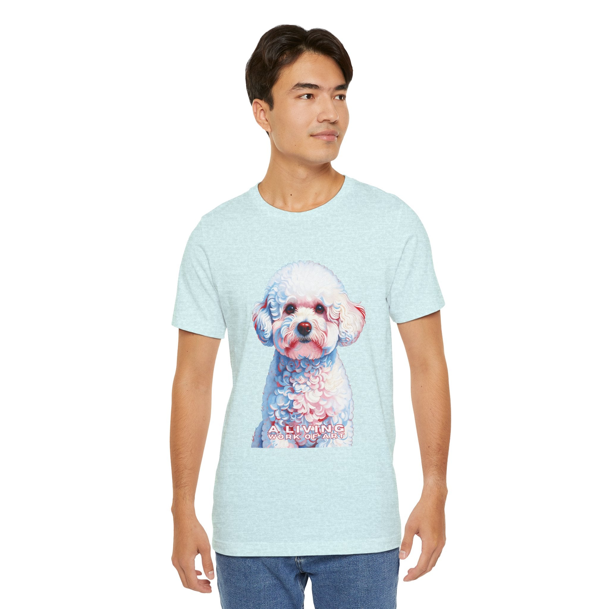 Bichon Frise T Shirt | Living Work of Art Collection | Pointillism Style