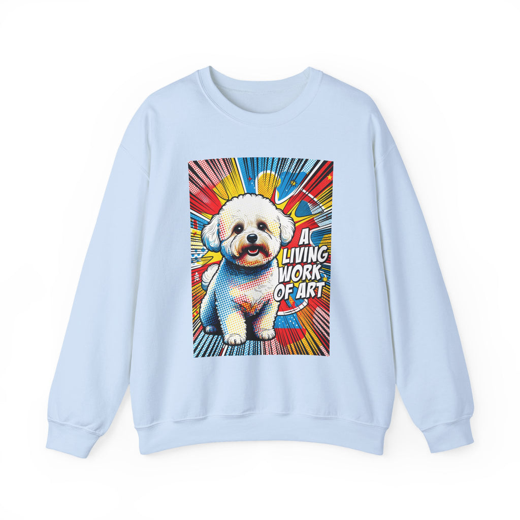 Bichon Frise Sweatshirt | Living Work of Art Collection | Pop Art