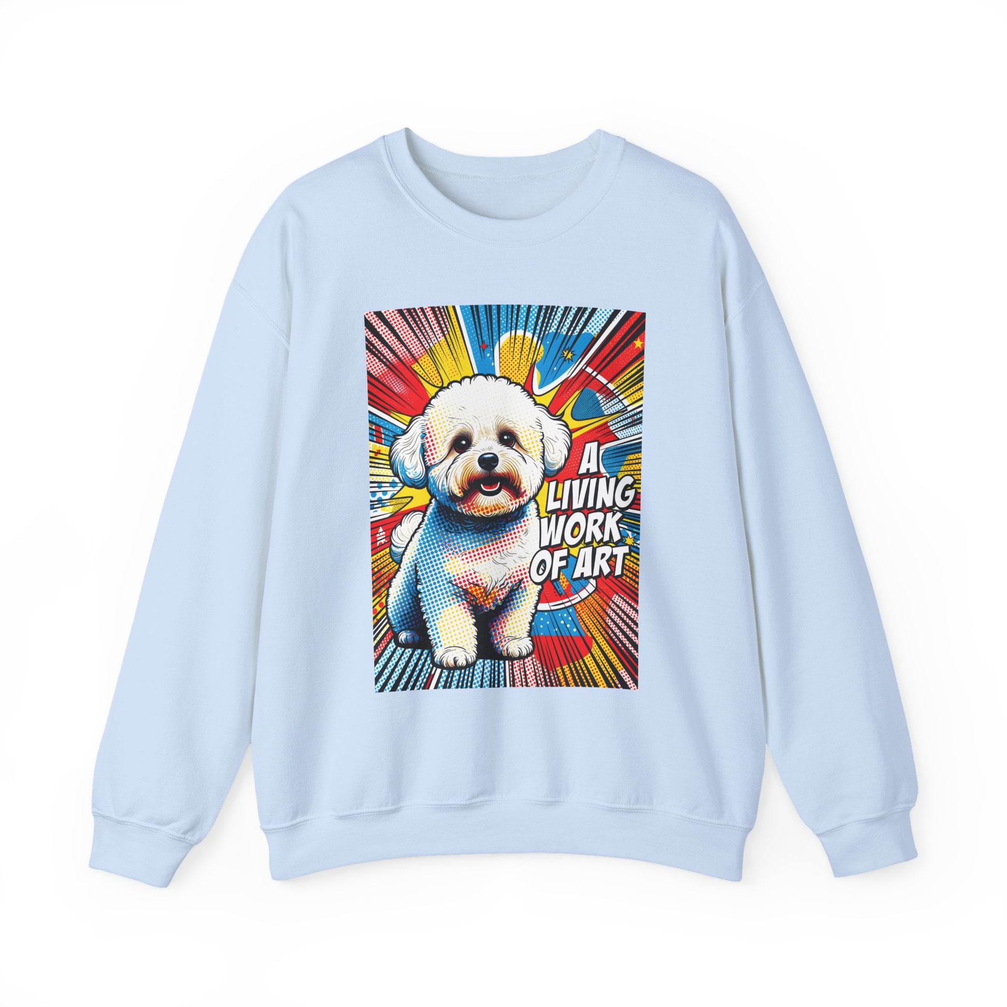 Bichon Frise Sweatshirt | Living Work of Art Collection | Pop Art