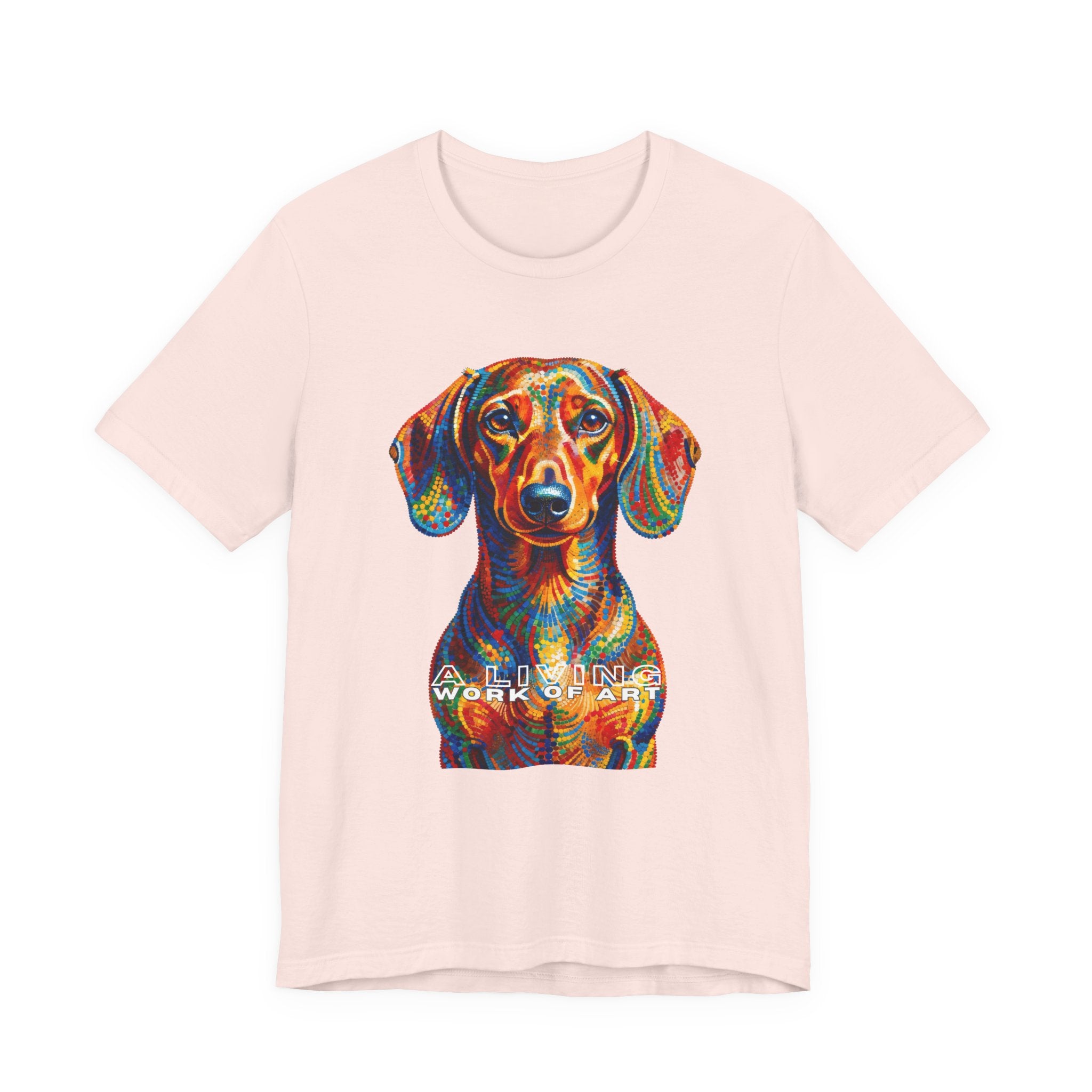 Dachshund T Shirt | Living Work of Art Collection | Pointillism Style