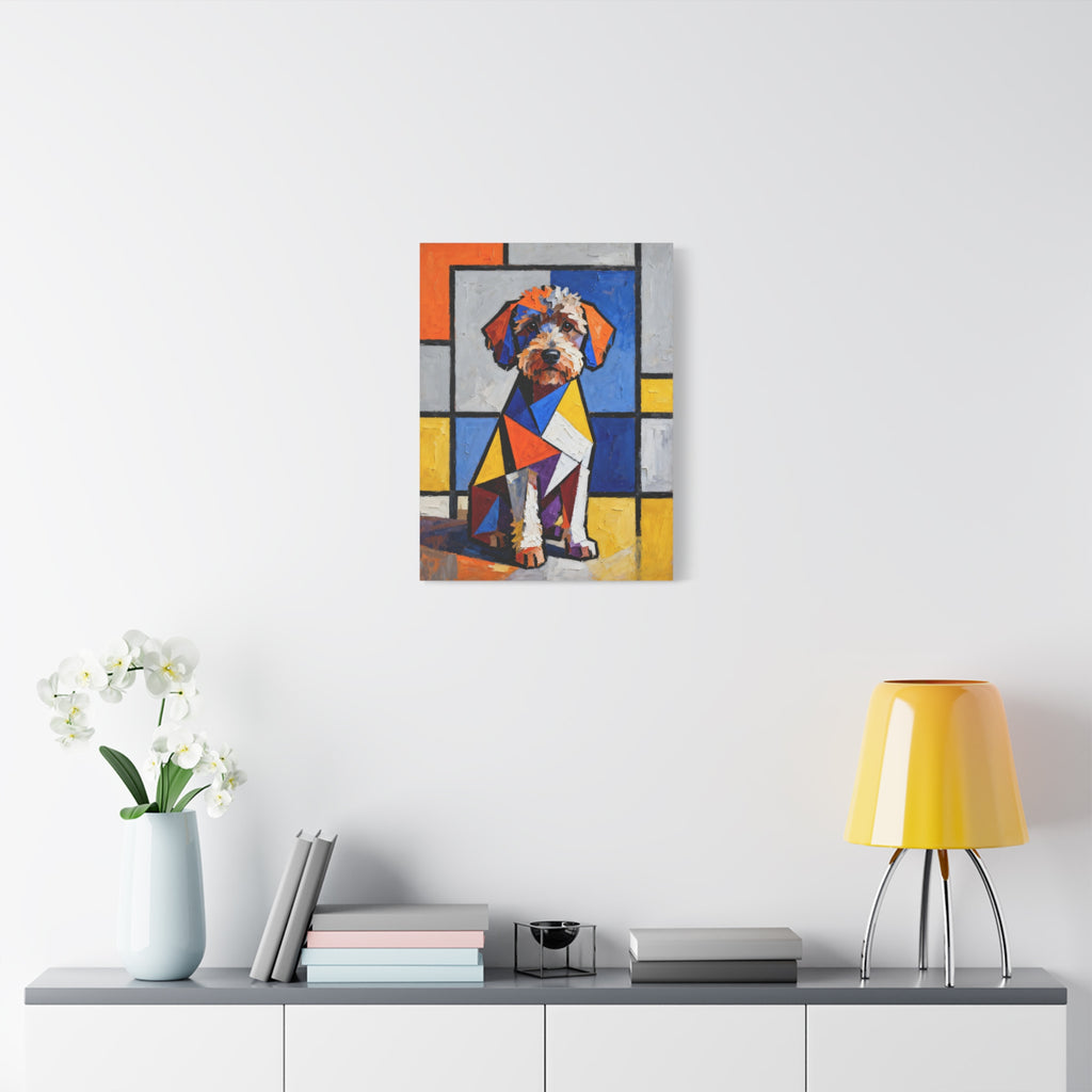 Schnoodle Canvas Wall Art | Living Work of Art Collection | Cubist Style Print