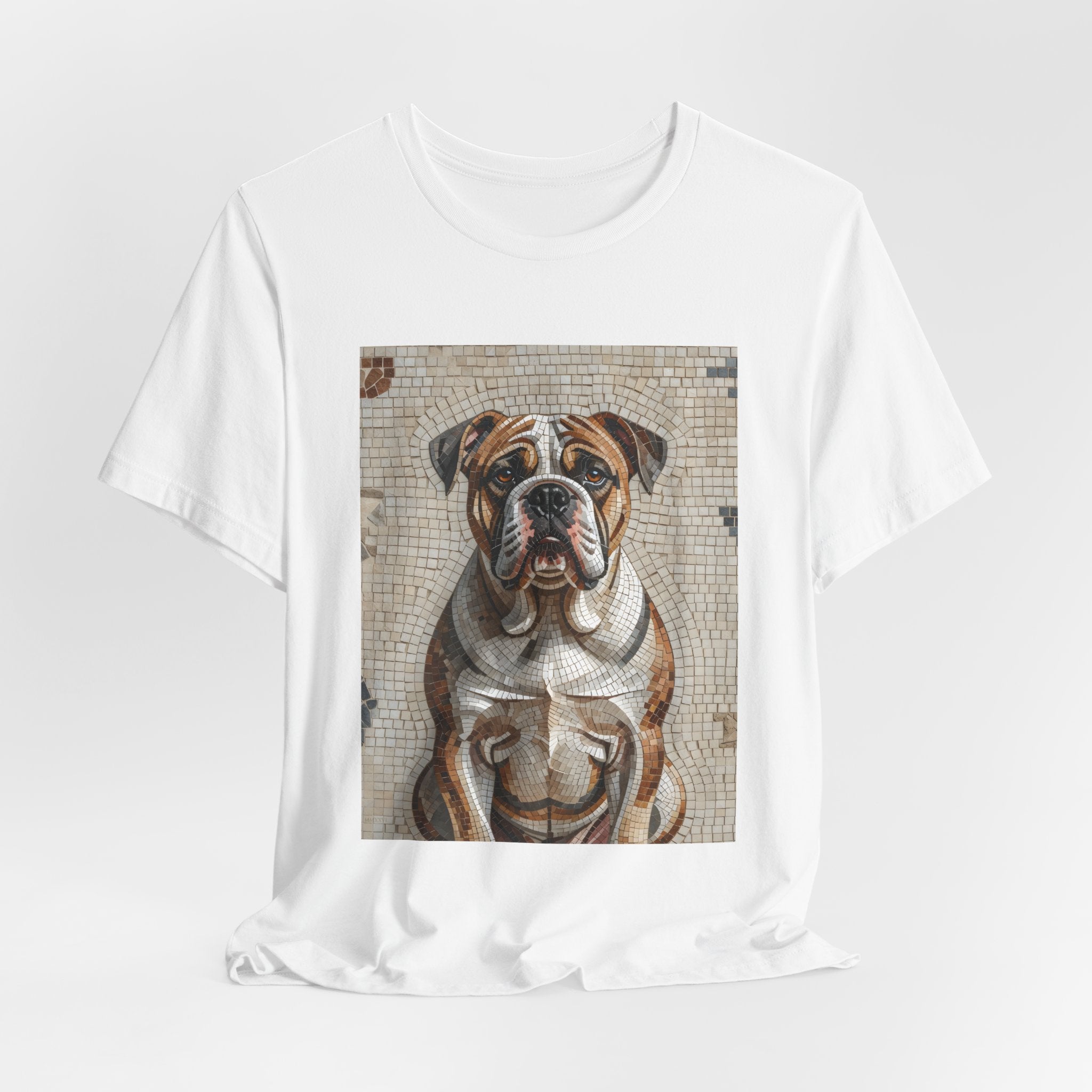 Bulldog T Shirt | Living Work of Art Collection | Mosaic Style
