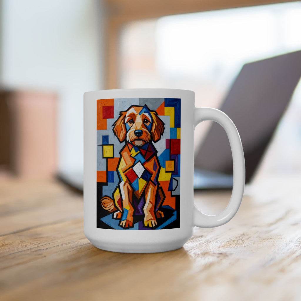Goldendoodle Coffee Mug | Living Work of Art Collection | Cubist Style