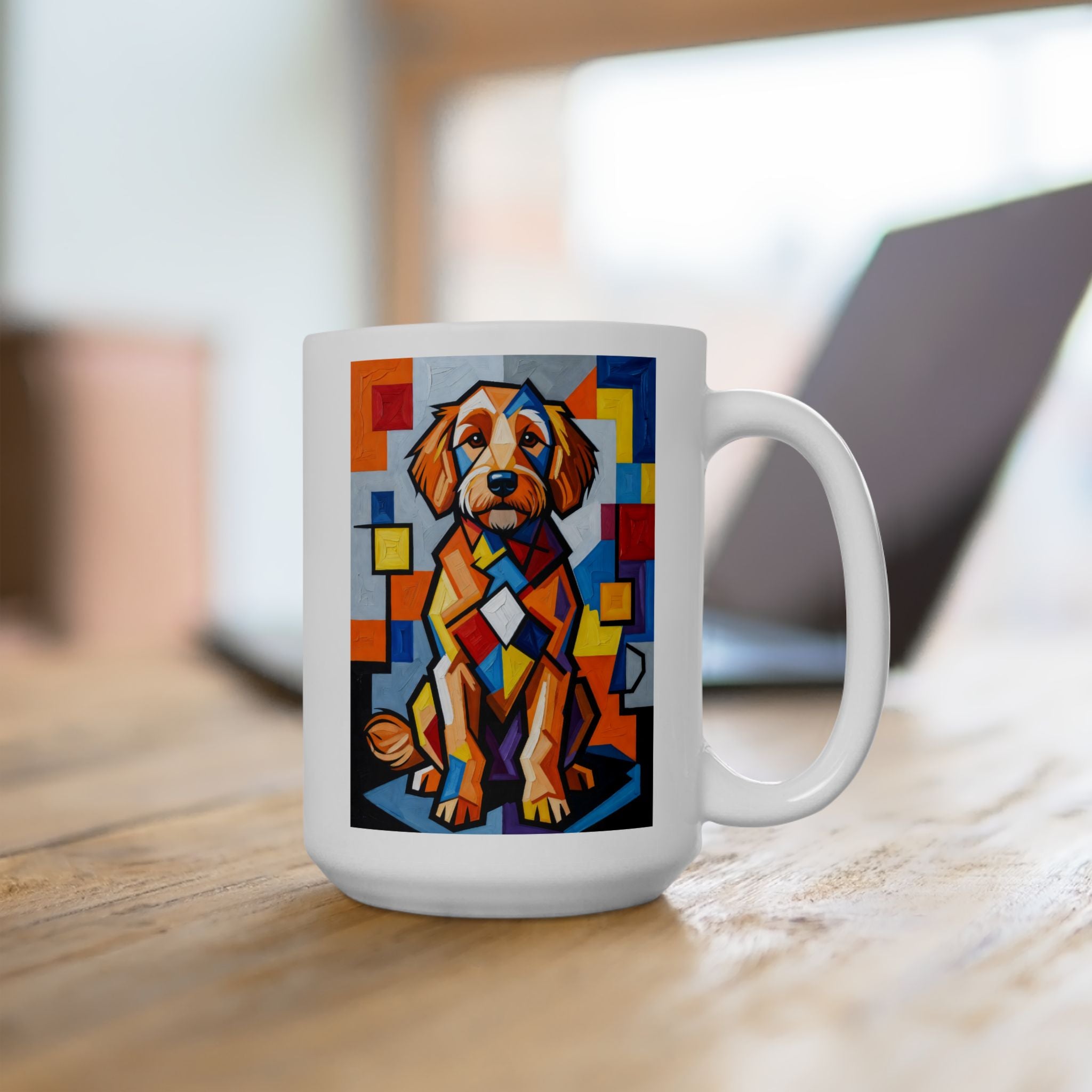 Goldendoodle Coffee Mug | Living Work of Art Collection | Cubist Style