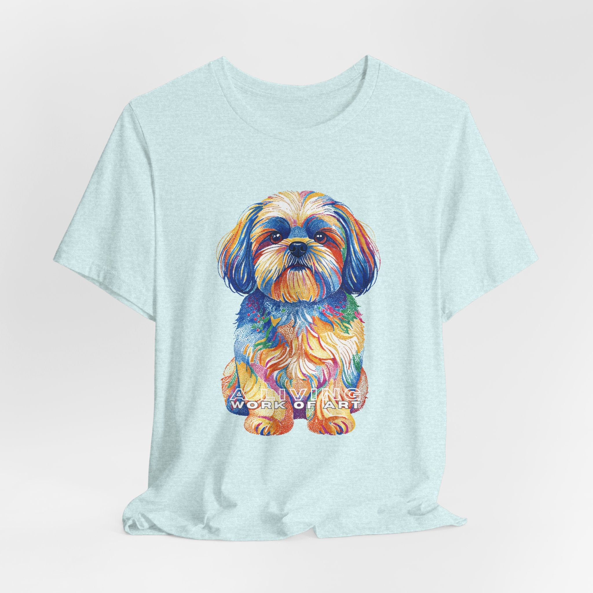 Shih Tzu T Shirt | Living Work of Art Collection | Pointillism Style