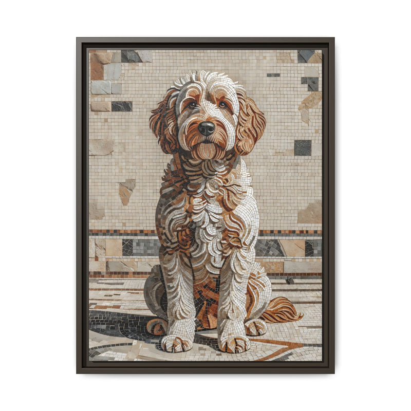 Labradoodle Canvas Wall Art - Mosaic Style Fine Art Print | Living Work of Art Collection