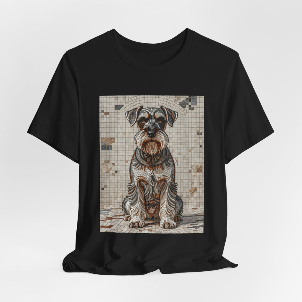Schnauzer T Shirt | Living Work of Art Collection | Mosaic Style