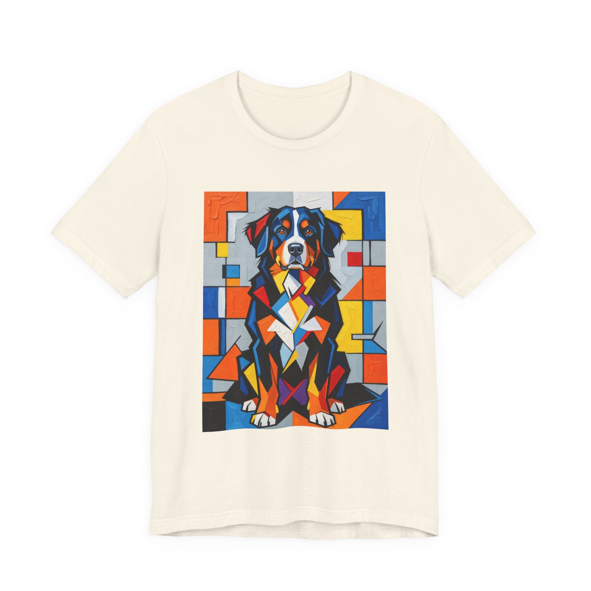 Bernese Mountain Dog T Shirt | Living Work of Art Collection | Cubist Style