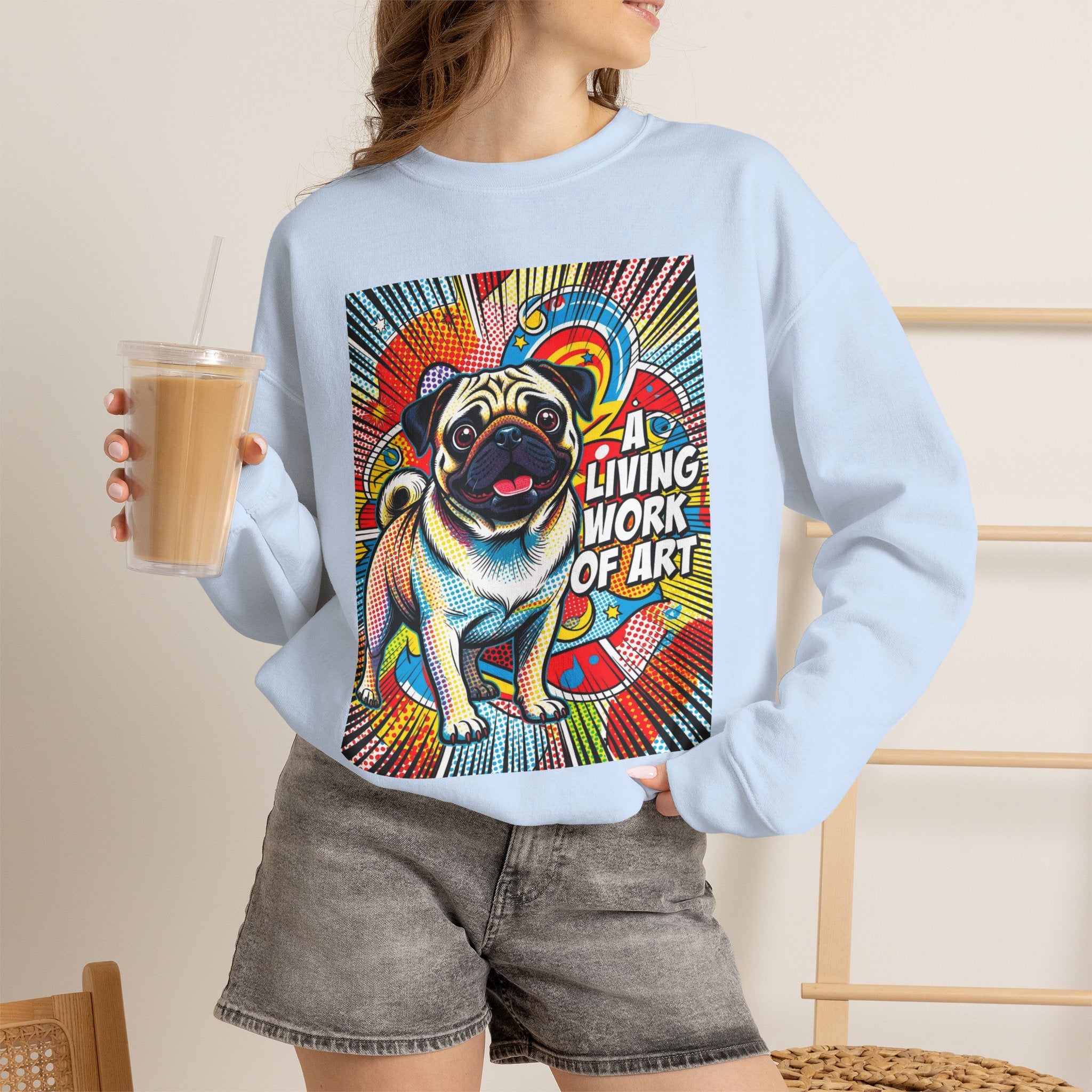 Pug Sweatshirt | Living Work of Art Collection | Pop Art