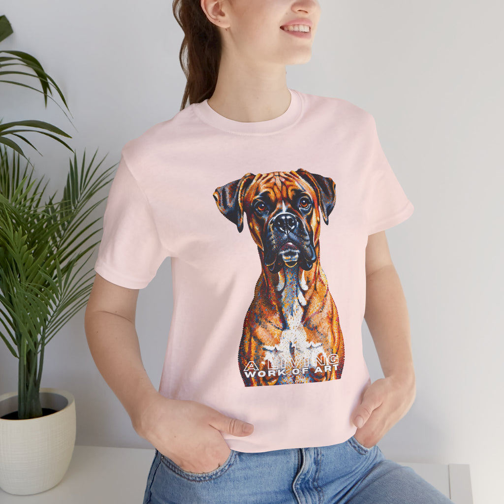 Boxer T Shirt | Living Work of Art Collection | Pointillism Style