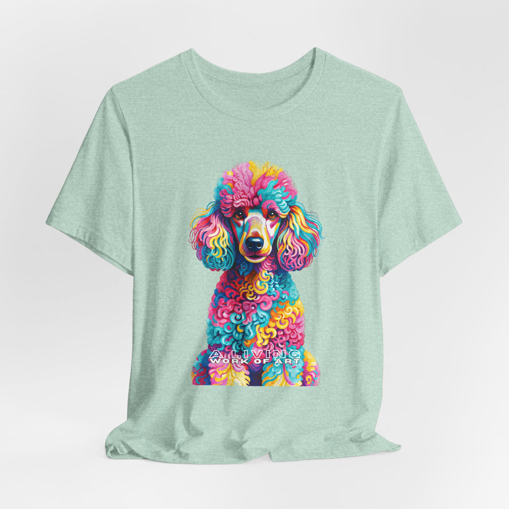 Poodle T Shirt | Living Work of Art Collection | Pointillism Style