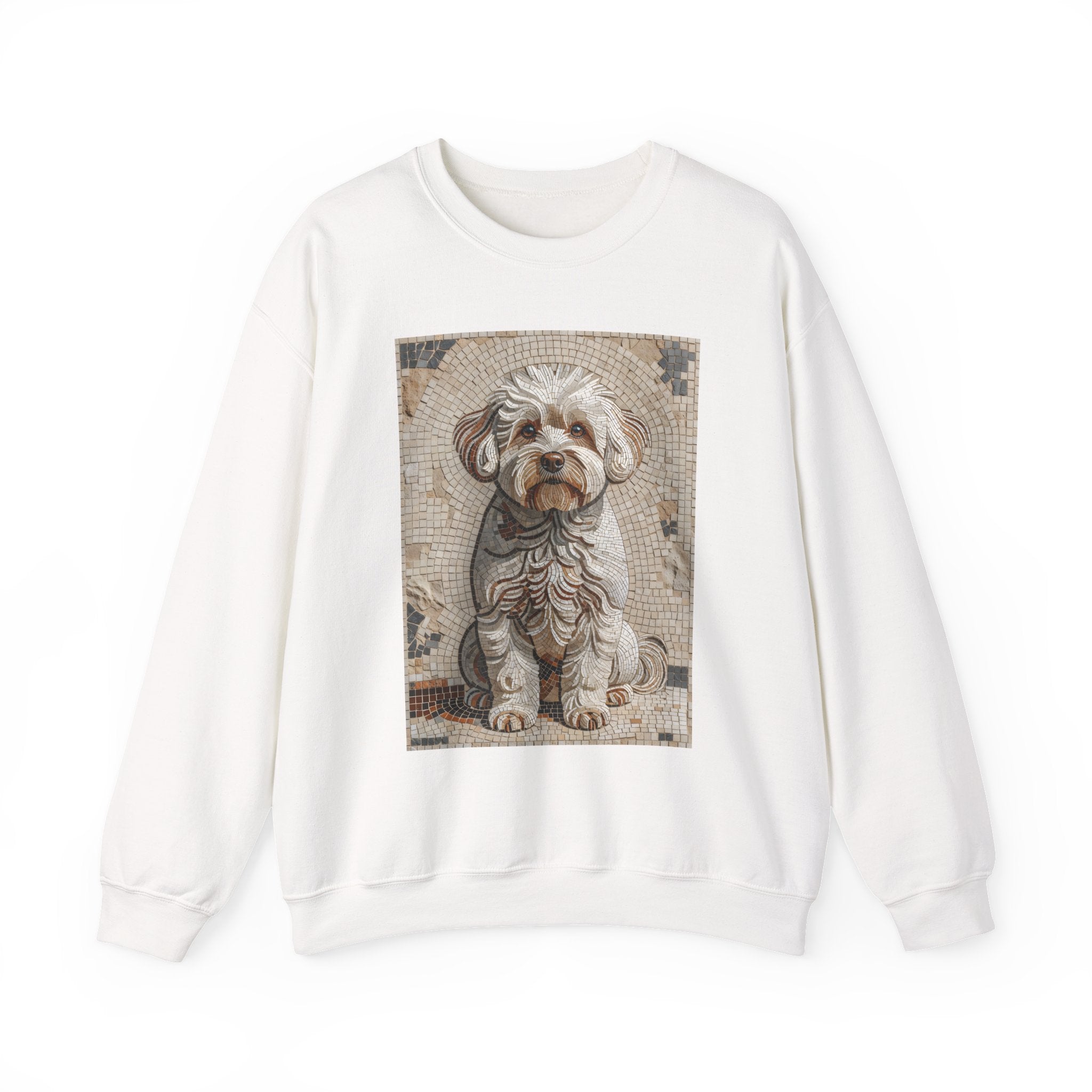 Bichon Frise Sweatshirt | Living Work of Art Collection | Mosaic Style