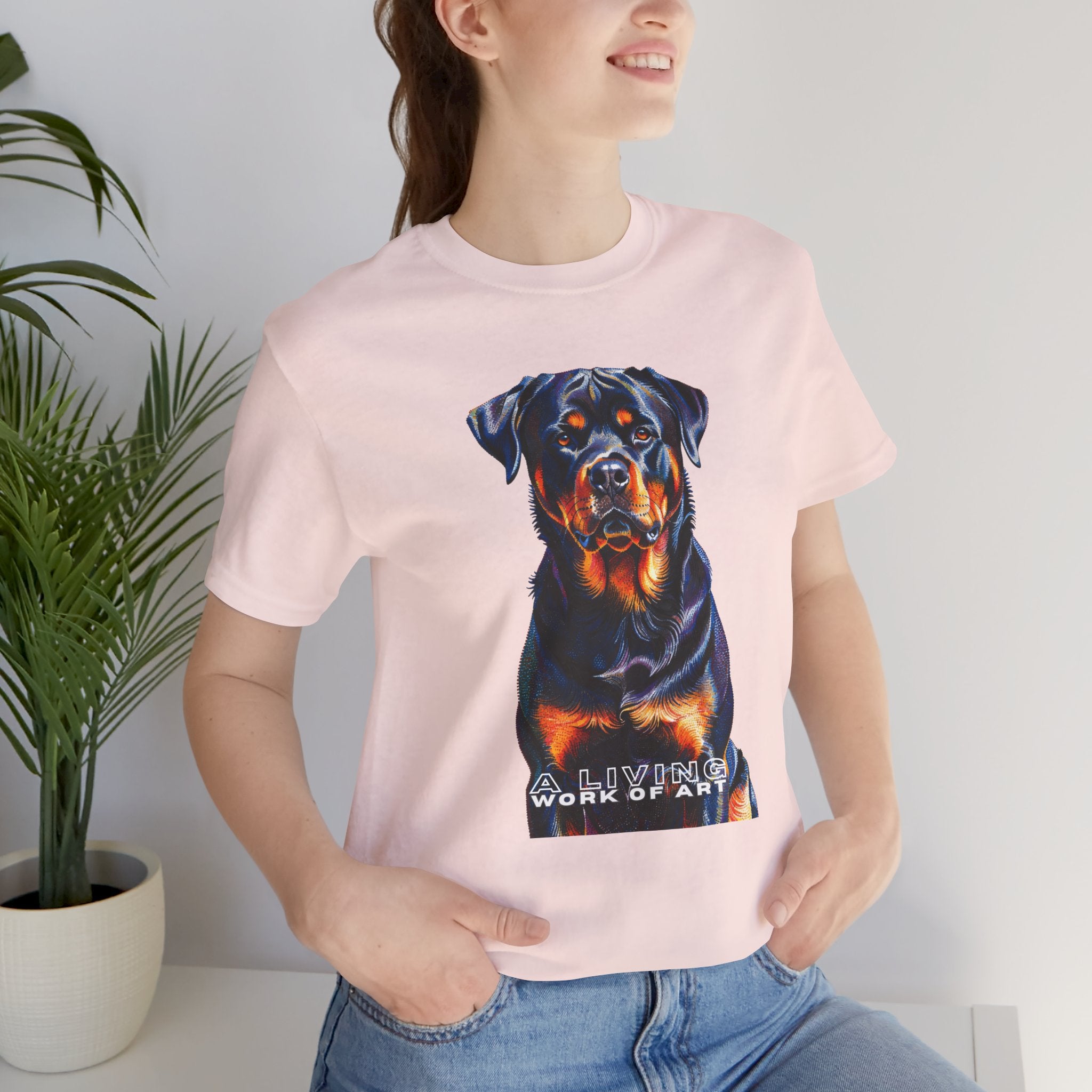Rottweiler T Shirt | Living Work of Art Collection | Pointillism Style