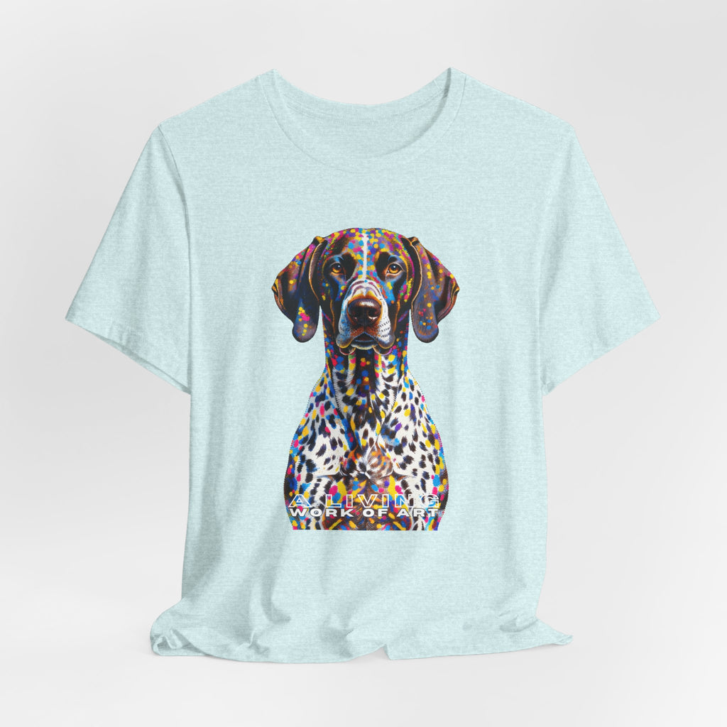 German Shorthaired Pointer T Shirt | Living Work of Art Collection | Pointillism Style