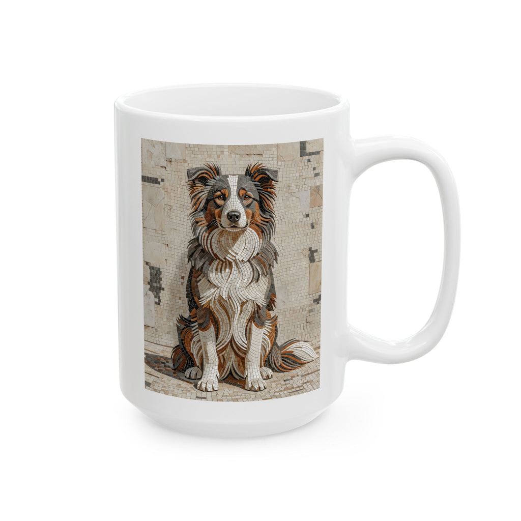 Border Collie Coffee Mug | Living Work of Art Collection | Mosaic Style