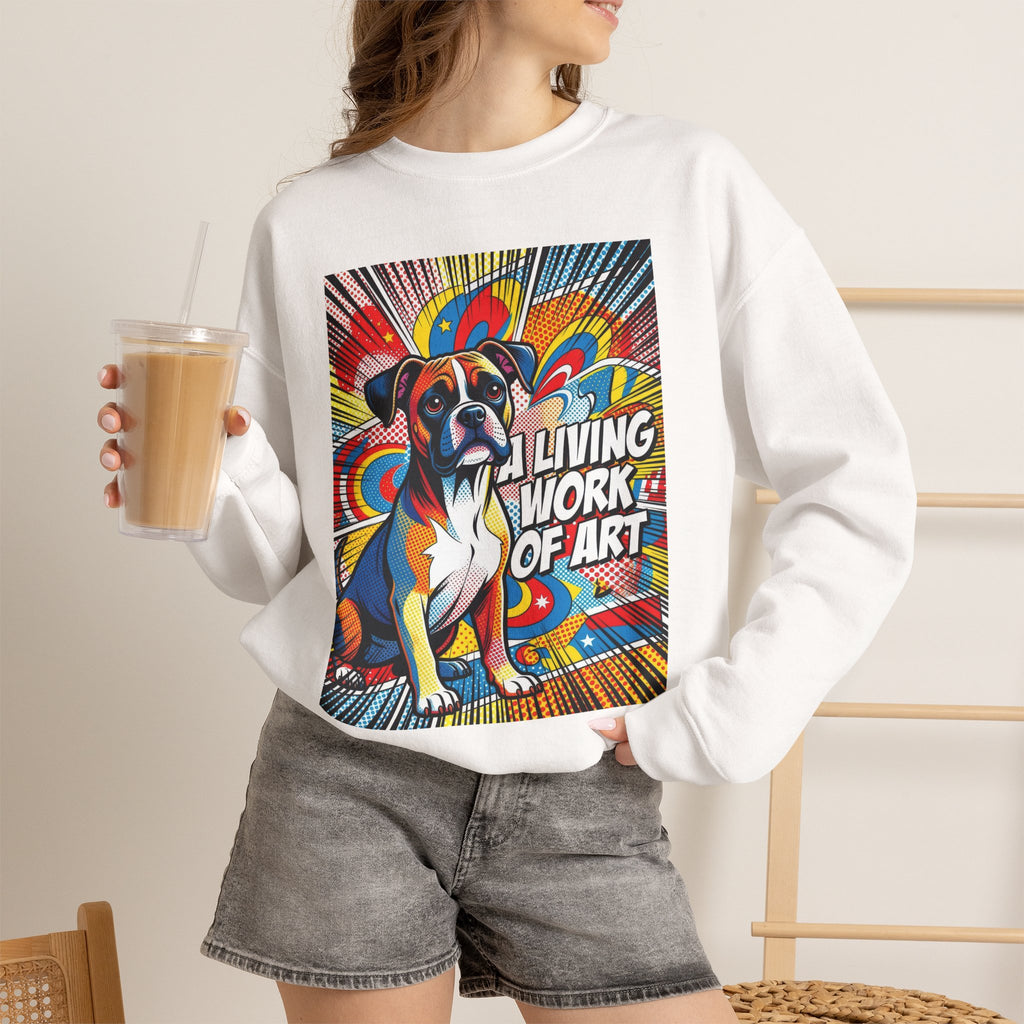 Boxer Sweatshirt | Living Work of Art Collection | Pop Art