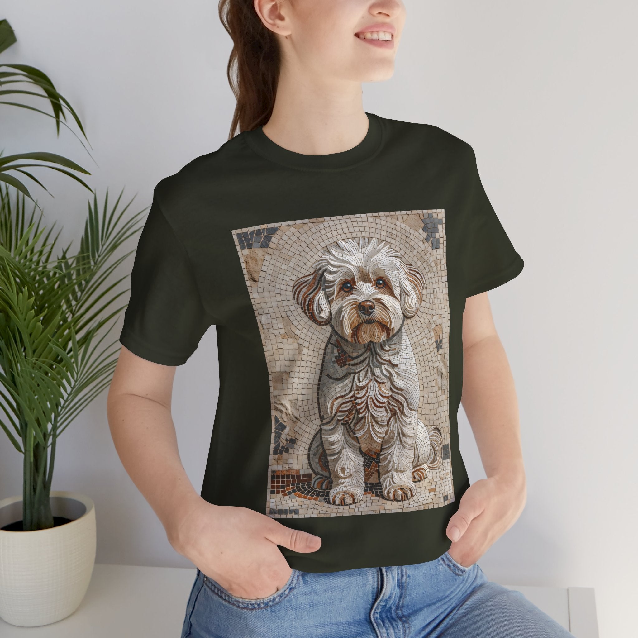Bichon Frise T Shirt | Living Work of Art Collection | Mosaic Style
