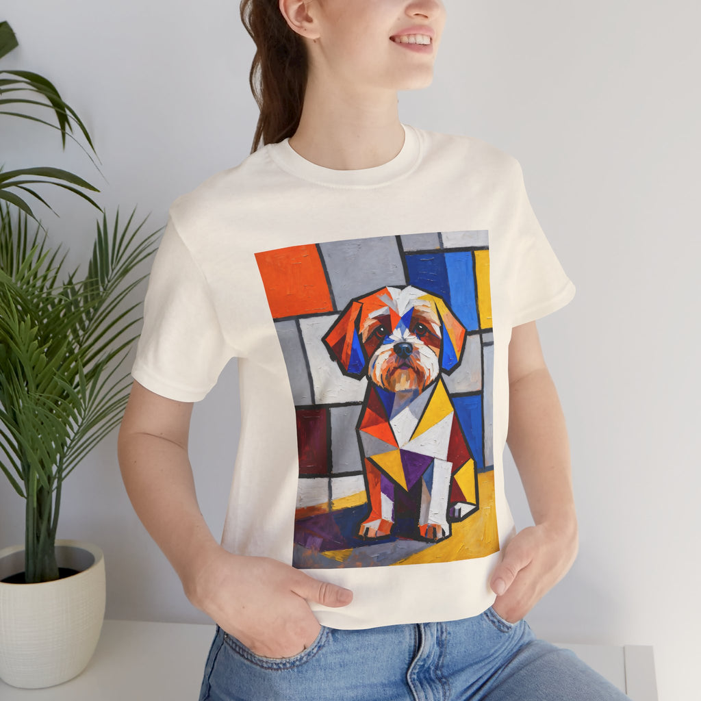 Shih-Poo T Shirt | Living Work of Art Collection | Cubist Style